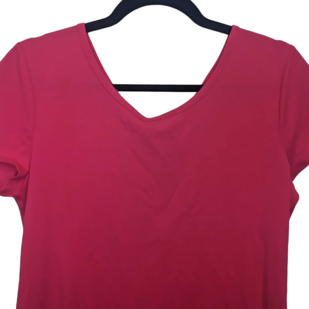NWT Attitudes by Renee Pink Reversible V-Neck/Crew Neck T-Shirt - Size M πΈπ - Picture 7 of 12